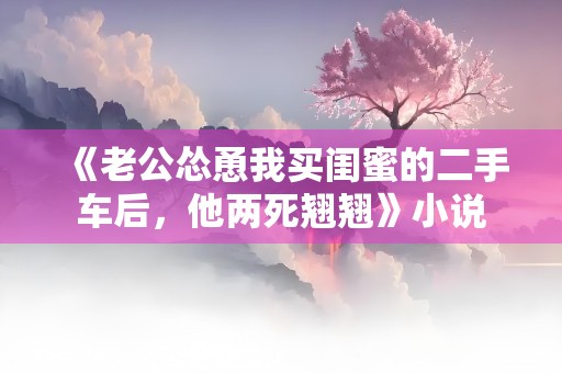 《老公怂恿我买闺蜜的二手车后，他两死翘翘》小说