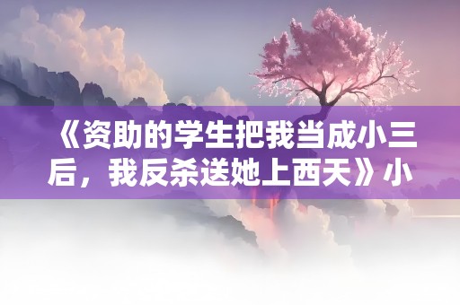 《资助的学生把我当成小三后，我反杀送她上西天》小说