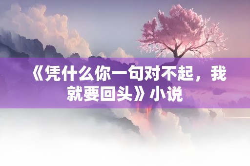 《凭什么你一句对不起，我就要回头》小说