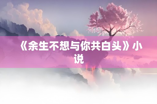 《余生不想与你共白头》小说