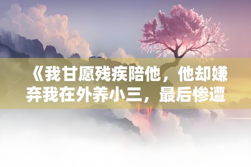 《我甘愿残疾陪他，他却嫌弃我在外养小三，最后惨遭报复》小说