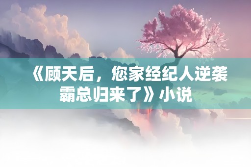 《顾天后，您家经纪人逆袭霸总归来了》小说