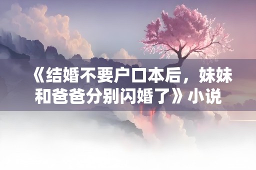 《结婚不要户口本后，妹妹和爸爸分别闪婚了》小说