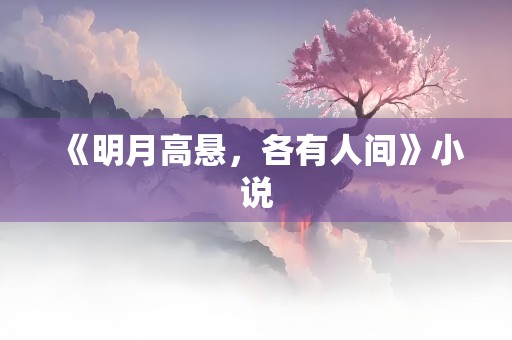 《明月高悬，各有人间》小说