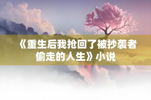 《重生后我抢回了被抄袭者偷走的人生》小说