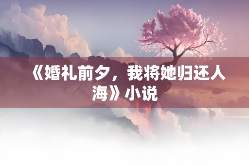 《婚礼前夕，我将她归还人海》小说