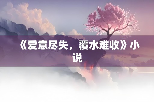 《爱意尽失，覆水难收》小说