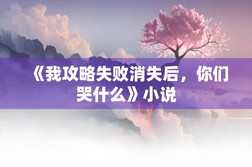 《我攻略失败消失后，你们哭什么》小说