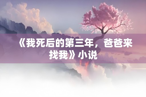 《我死后的第三年，爸爸来找我》小说