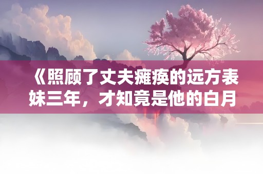 《照顾了丈夫瘫痪的远方表妹三年，才知竟是他的白月光》小说