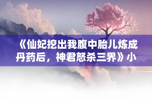 《仙妃挖出我腹中胎儿炼成丹药后，神君怒杀三界》小说