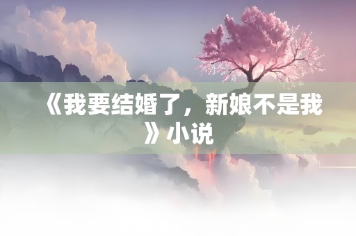 《我要结婚了，新娘不是我》小说