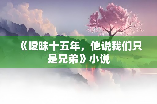 《暧昧十五年，他说我们只是兄弟》小说