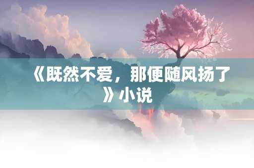 《既然不爱，那便随风扬了》小说