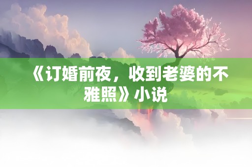 《订婚前夜，收到老婆的不雅照》小说