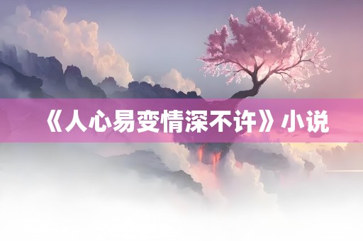 《人心易变情深不许》小说