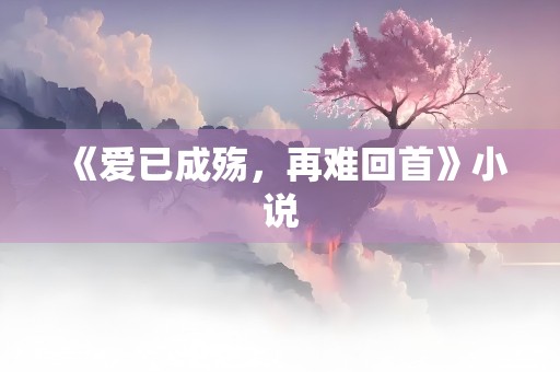 《爱已成殇，再难回首》小说