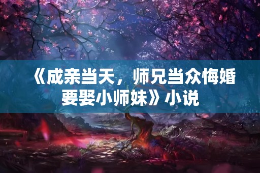 《成亲当天，师兄当众悔婚要娶小师妹》小说