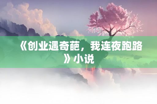 《创业遇奇葩，我连夜跑路》小说