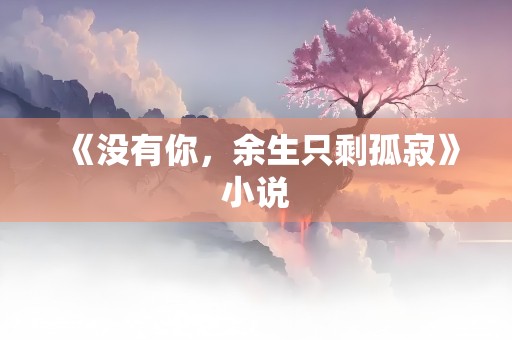 《没有你，余生只剩孤寂》小说