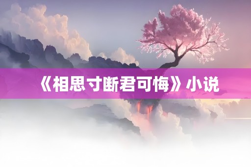 《相思寸断君可悔》小说