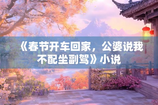 《春节开车回家，公婆说我不配坐副驾》小说