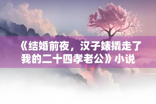 《结婚前夜，汉子婊撬走了我的二十四孝老公》小说