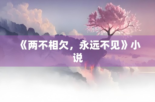 《两不相欠，永远不见》小说