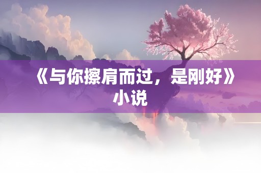 《与你擦肩而过，是刚好》小说